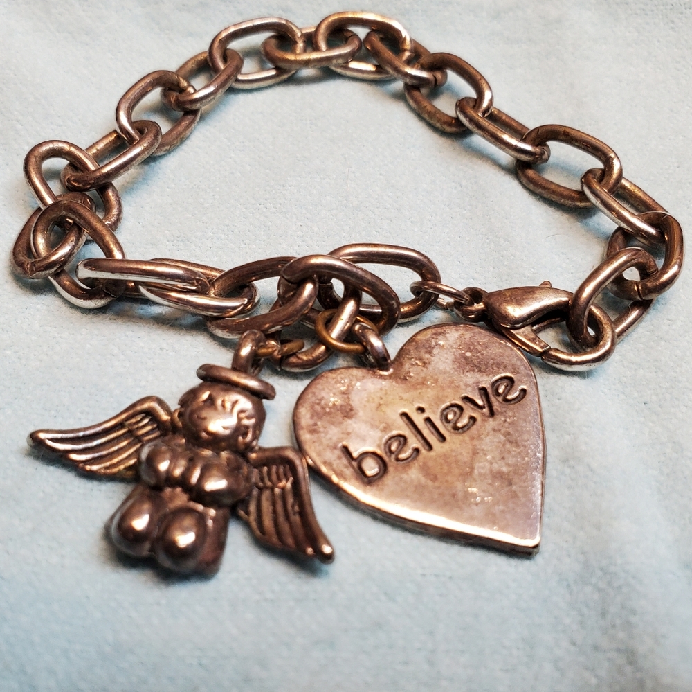 Believe Angel Silver Bracelet